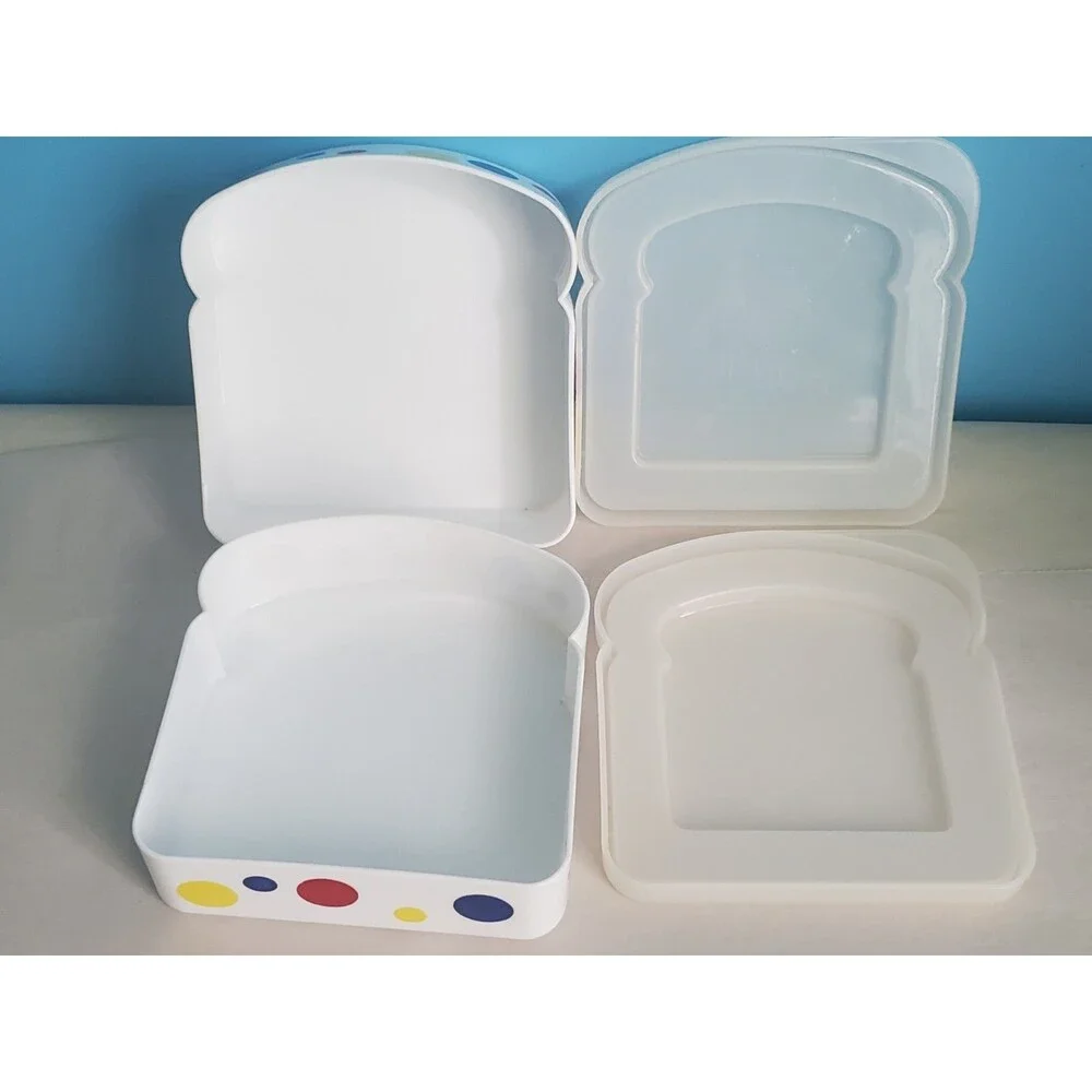 Vintage Wonder Bread Plastic Sandwich Container Holder Box By A Aronson Polka...
